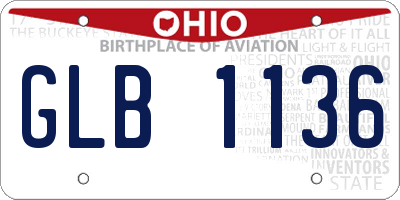 OH license plate GLB1136
