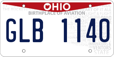 OH license plate GLB1140