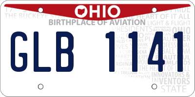 OH license plate GLB1141