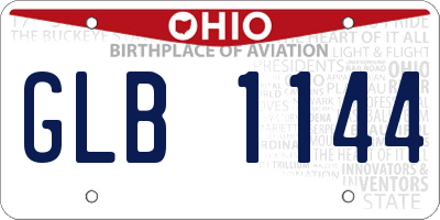 OH license plate GLB1144