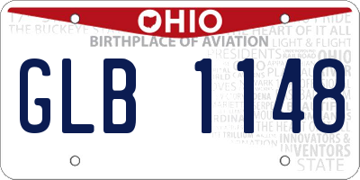 OH license plate GLB1148