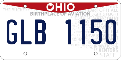 OH license plate GLB1150