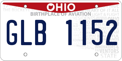 OH license plate GLB1152