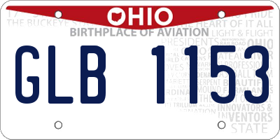 OH license plate GLB1153