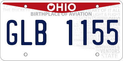 OH license plate GLB1155