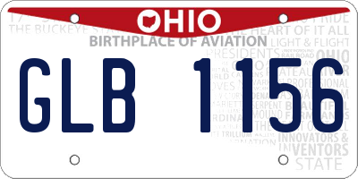 OH license plate GLB1156