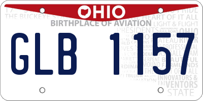 OH license plate GLB1157
