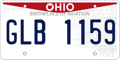 OH license plate GLB1159