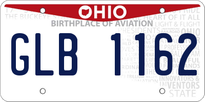 OH license plate GLB1162