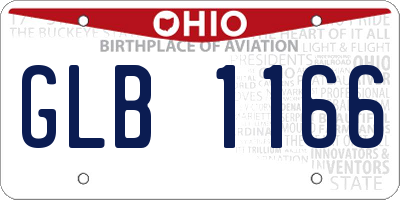 OH license plate GLB1166
