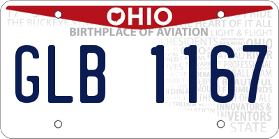OH license plate GLB1167