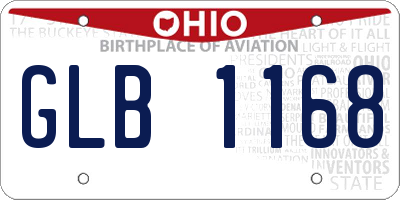 OH license plate GLB1168