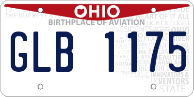 OH license plate GLB1175