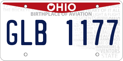 OH license plate GLB1177
