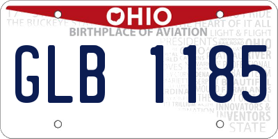 OH license plate GLB1185