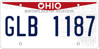 OH license plate GLB1187