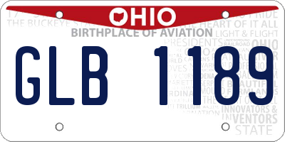 OH license plate GLB1189
