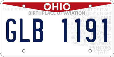 OH license plate GLB1191