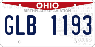 OH license plate GLB1193