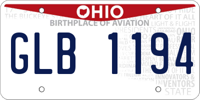 OH license plate GLB1194