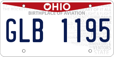 OH license plate GLB1195