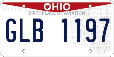 OH license plate GLB1197
