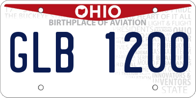 OH license plate GLB1200