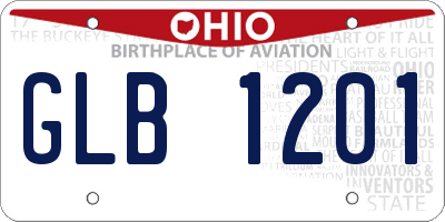 OH license plate GLB1201