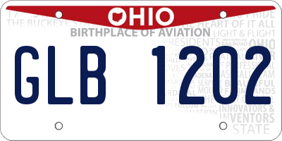 OH license plate GLB1202