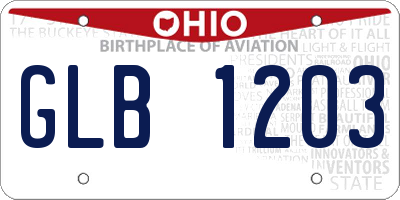 OH license plate GLB1203