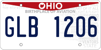 OH license plate GLB1206