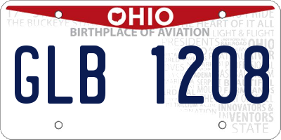 OH license plate GLB1208