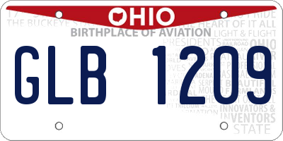 OH license plate GLB1209