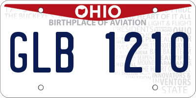 OH license plate GLB1210