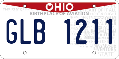 OH license plate GLB1211