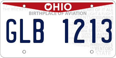 OH license plate GLB1213