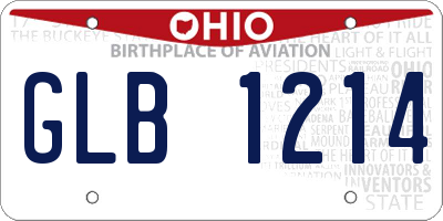 OH license plate GLB1214