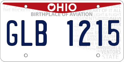 OH license plate GLB1215
