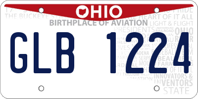 OH license plate GLB1224