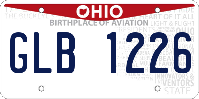 OH license plate GLB1226