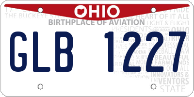 OH license plate GLB1227