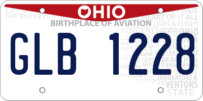OH license plate GLB1228