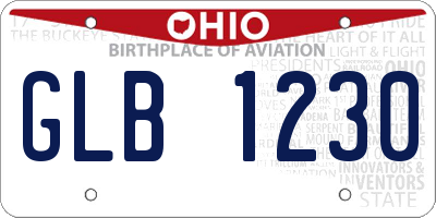 OH license plate GLB1230