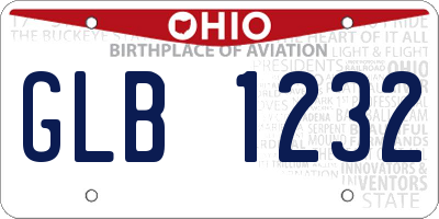 OH license plate GLB1232
