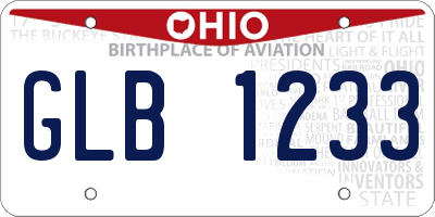 OH license plate GLB1233