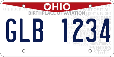 OH license plate GLB1234