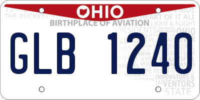 OH license plate GLB1240