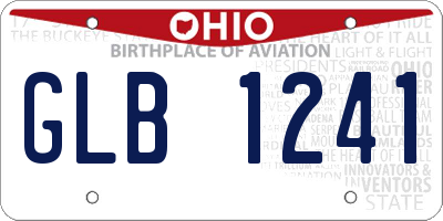 OH license plate GLB1241