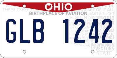 OH license plate GLB1242