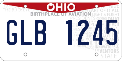 OH license plate GLB1245